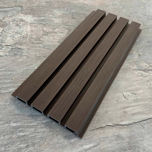 Фасадная реечная панель EasyDecking / Ко-Экструзия / Каштан 219х26х4010