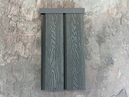 Заборная панель шип-паз EasyDecking Wood-X 146х20 Серый 3D